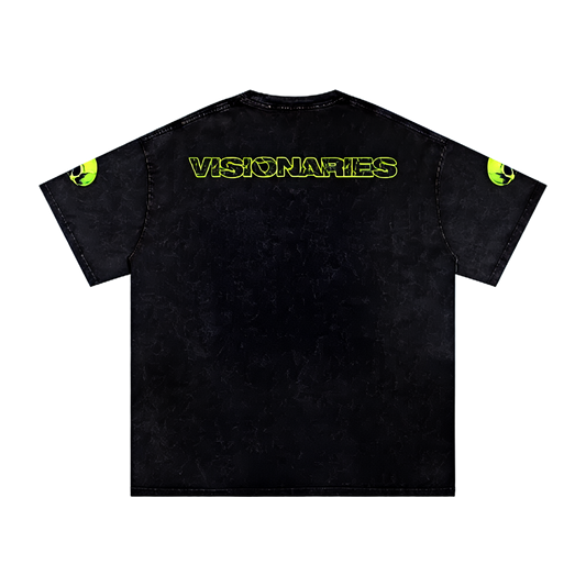 Slime 💚 Skull 💀 Snow Washed Oversized T-Shirt