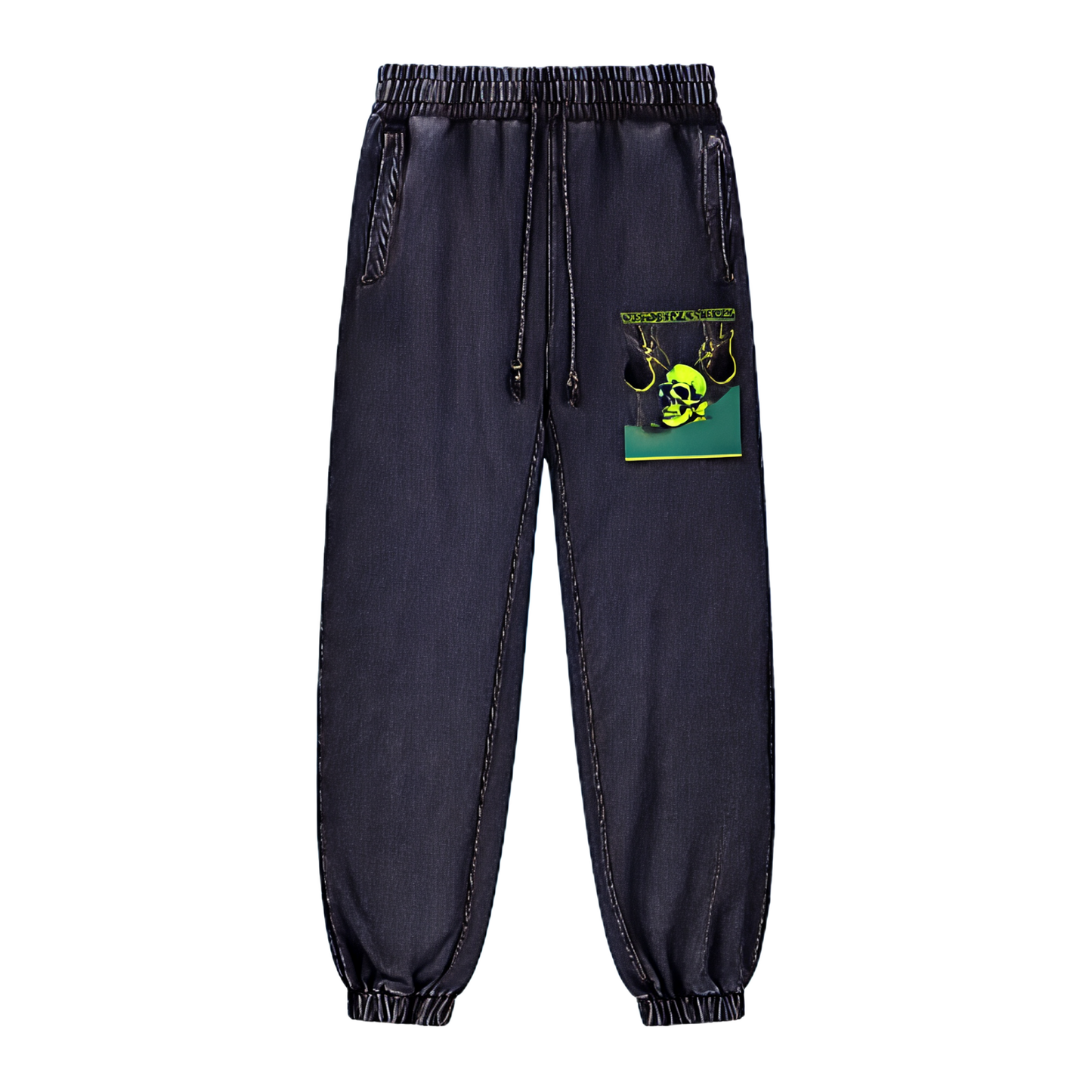 Snow Wash Heavyweight Slime 💚 Skull 💀  Sweatpants