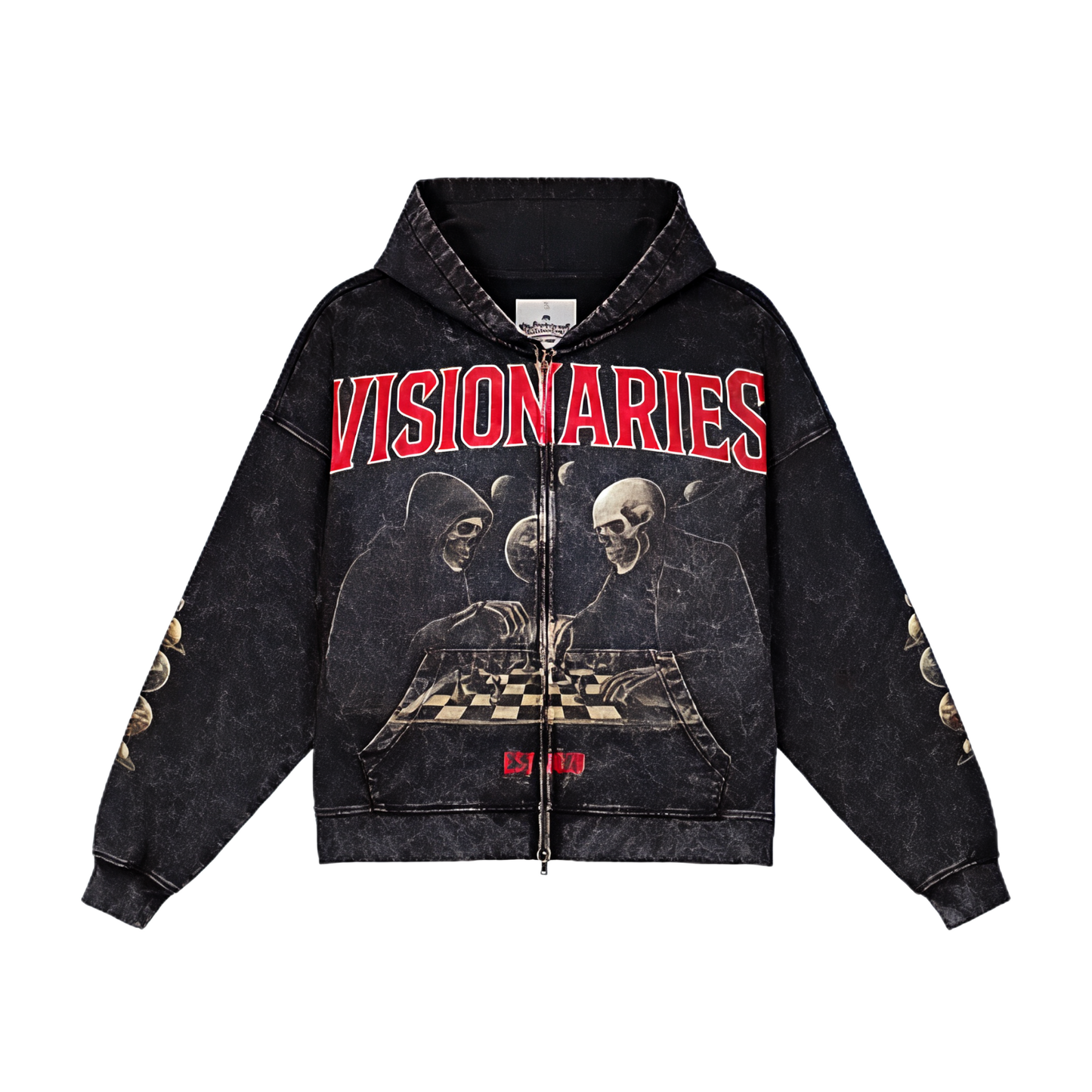 🚀 Out Of this World Jumbo Print Zip Hoodie