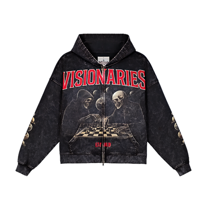 🚀 Out Of this World Jumbo Print Zip Hoodie