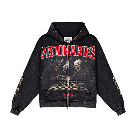 🚀 Out Of this World Jumbo Print Zip Hoodie