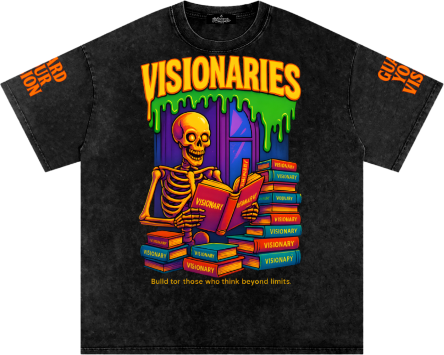 “Guard Your Vision” Snow Washed Oversized Cotton T-Shirt