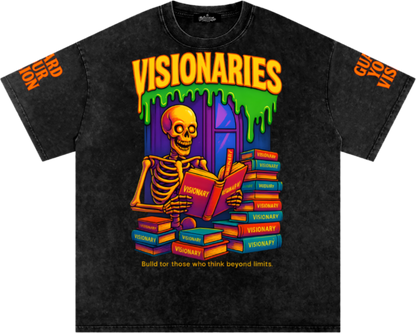 “Guard Your Vision” Snow Washed Oversized Cotton T-Shirt