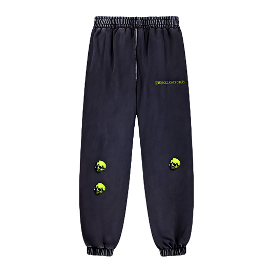Snow Wash Heavyweight Slime 💚 Skull 💀  Sweatpants