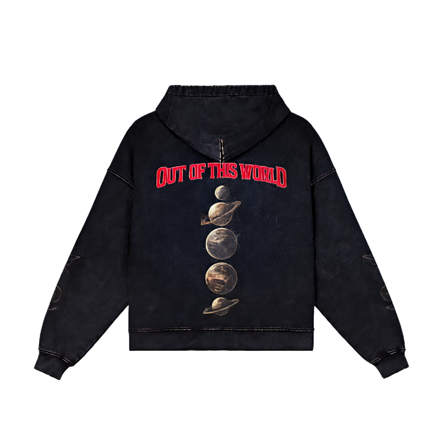 🚀 Out Of this World Jumbo Print Zip Hoodie