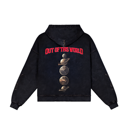 🚀 Out Of this World Jumbo Print Zip Hoodie