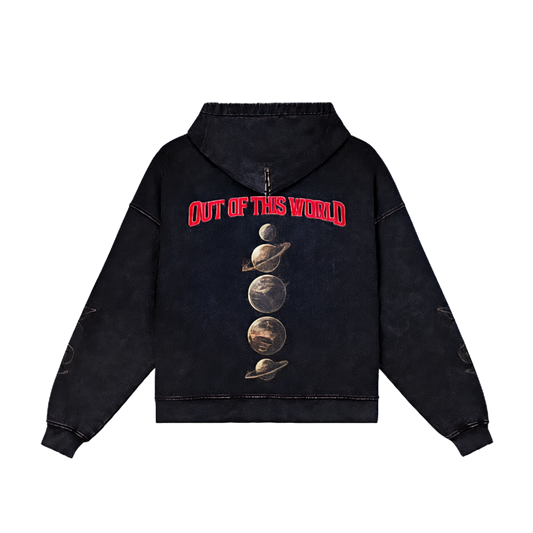 🚀 Out Of this World Jumbo Print Zip Hoodie