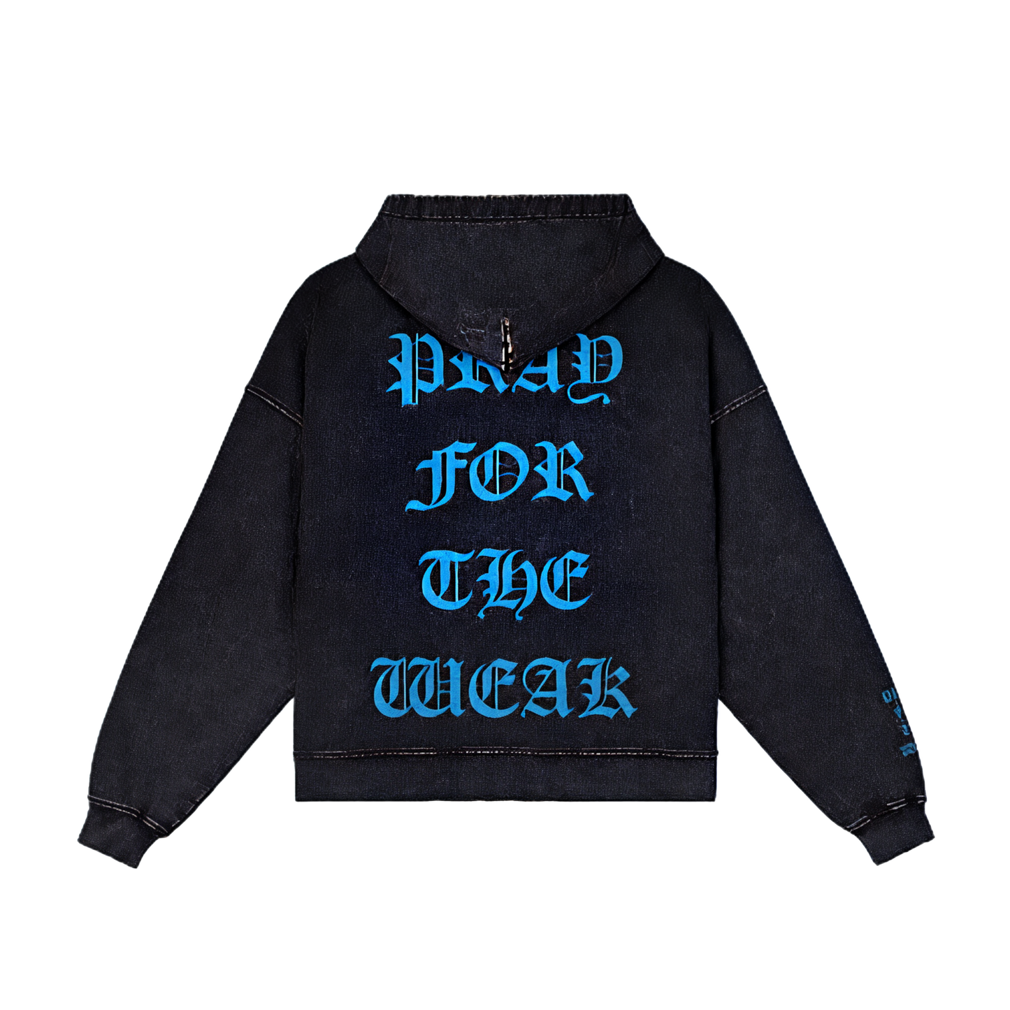 Pray For the Weak Jumbo Print Zip Hoodie