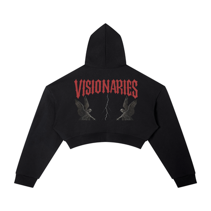 Women's Skull 💀  & Roses 🥀 🌹  Cropped Hoodie