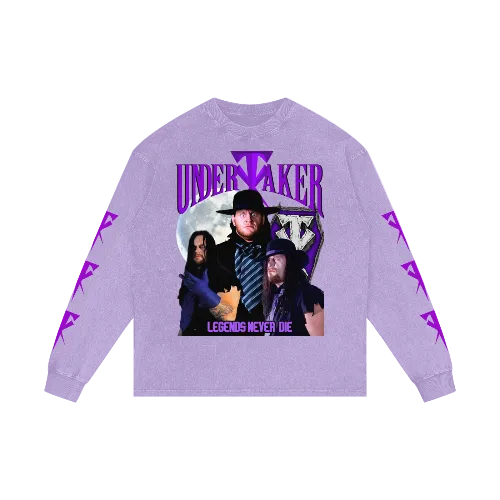 Dead Man 💜 Acid Wash Oversize Long Sleeve T-Shirt