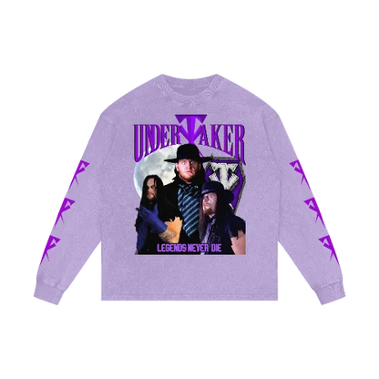 Dead Man 💜 Acid Wash Oversize Long Sleeve T-Shirt