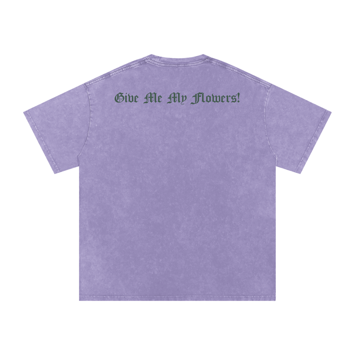 "Give Me My Flowers" 🌹 Snow Washed Oversized Cotton T-Shirt