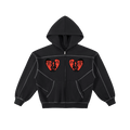 Unbroken 💔 Stitched Boxy Fleece Zip Hoodie