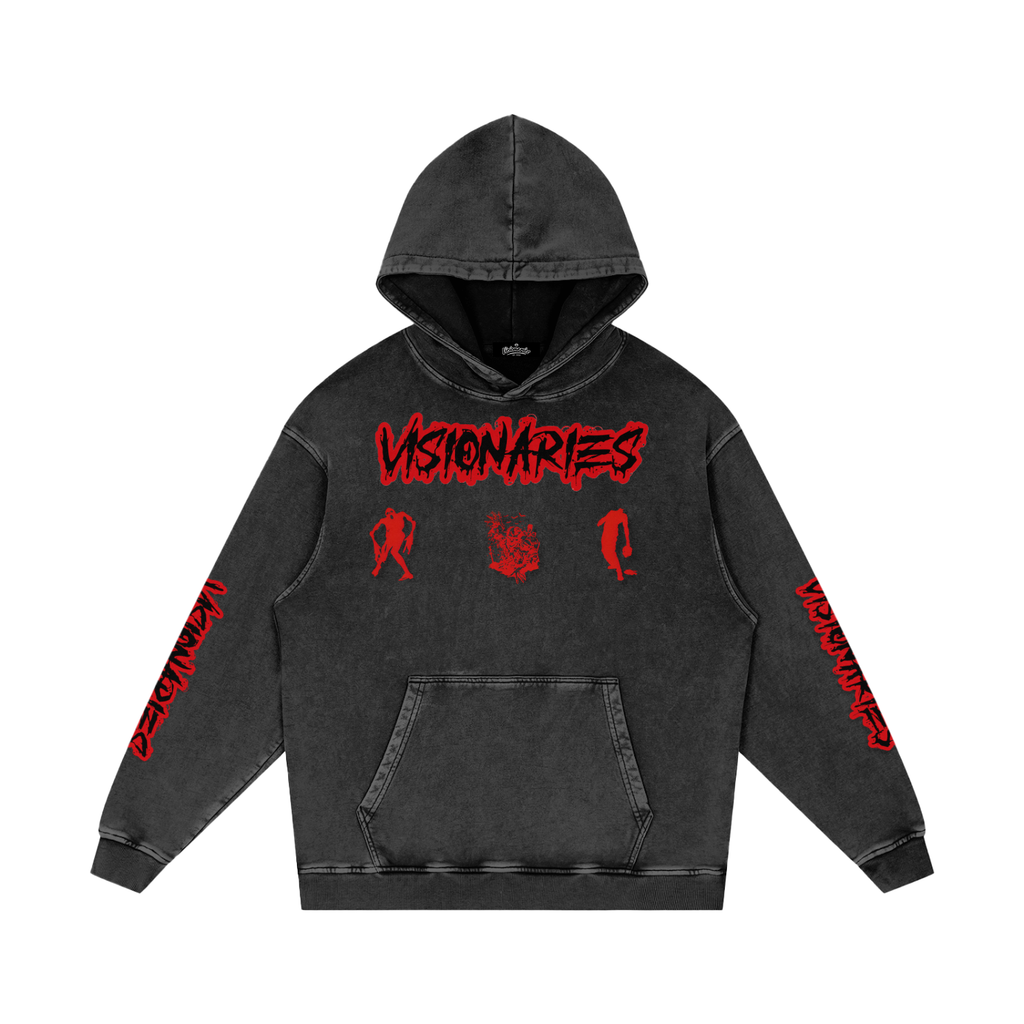Zombies 🧟  🩸 Snow Washed Loose Cotton Hoodie