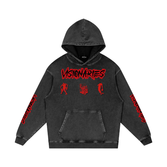 Zombies 🧟  🩸 Snow Washed Loose Cotton Hoodie