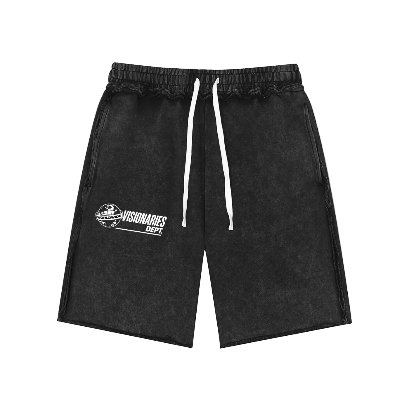 Visionaries Global Mineral Wash Raw Edge Shorts