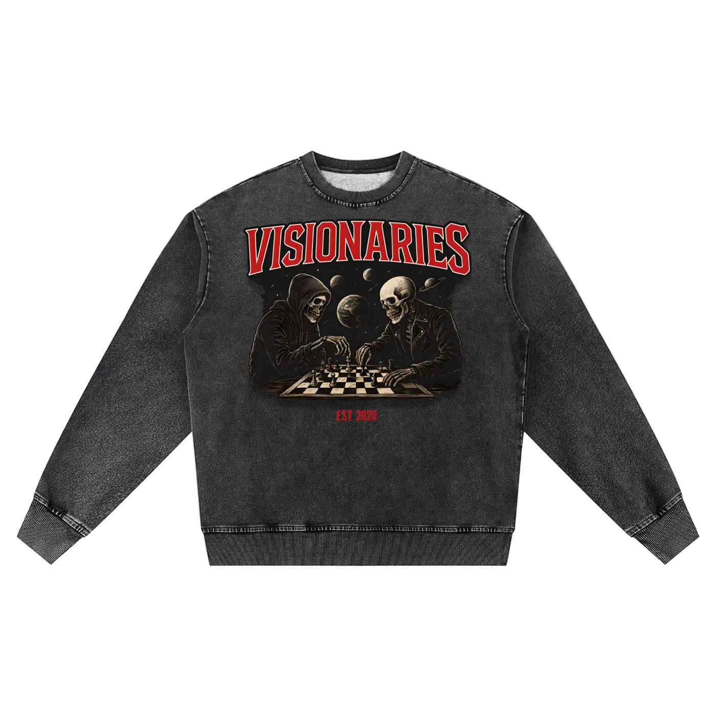 🚀  Out Of this World Snow Wash Oversized Crewneck Sweatshirt