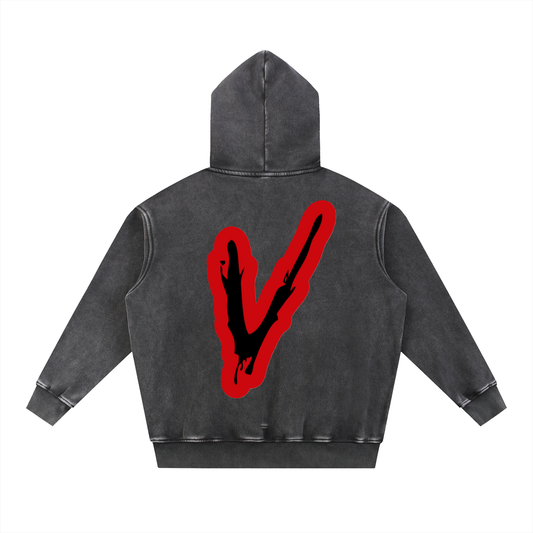 Snow Wash Zombies 🧟 🧟‍♀️  Fleece Oversize Hoodie