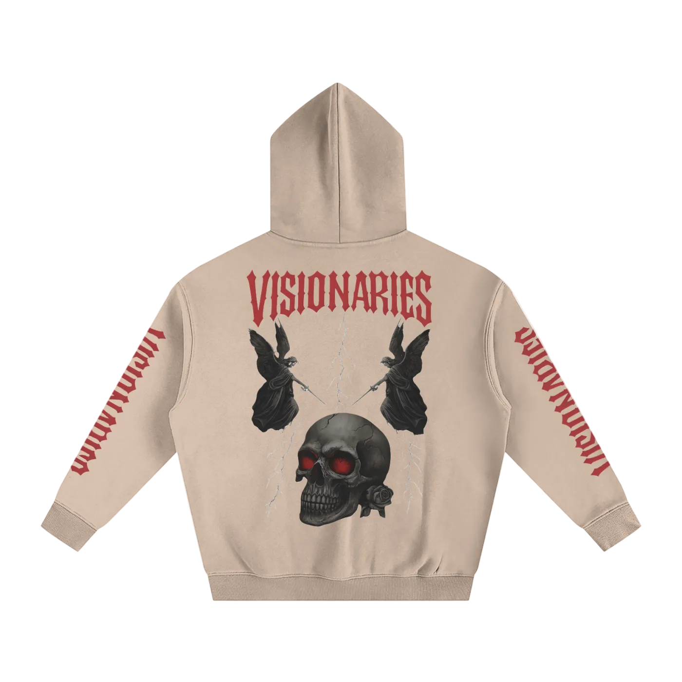 Skull 💀 & Roses 🌹 Oversize Fleeced Hoodie