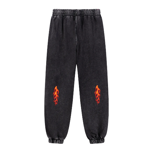 Snow Wash Heavyweight Flame 🔥  Skull 💀  Sweatpants