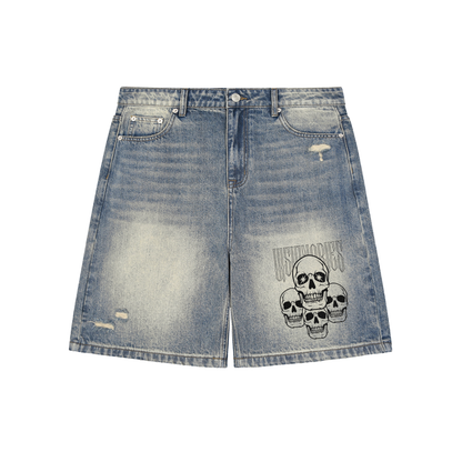 4peat Denim Shorts