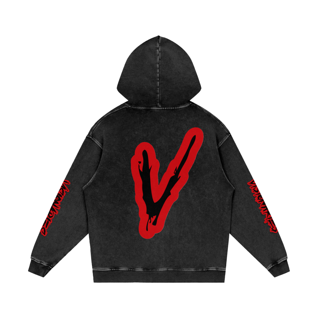Zombies 🧟  🩸 Snow Washed Loose Cotton Hoodie