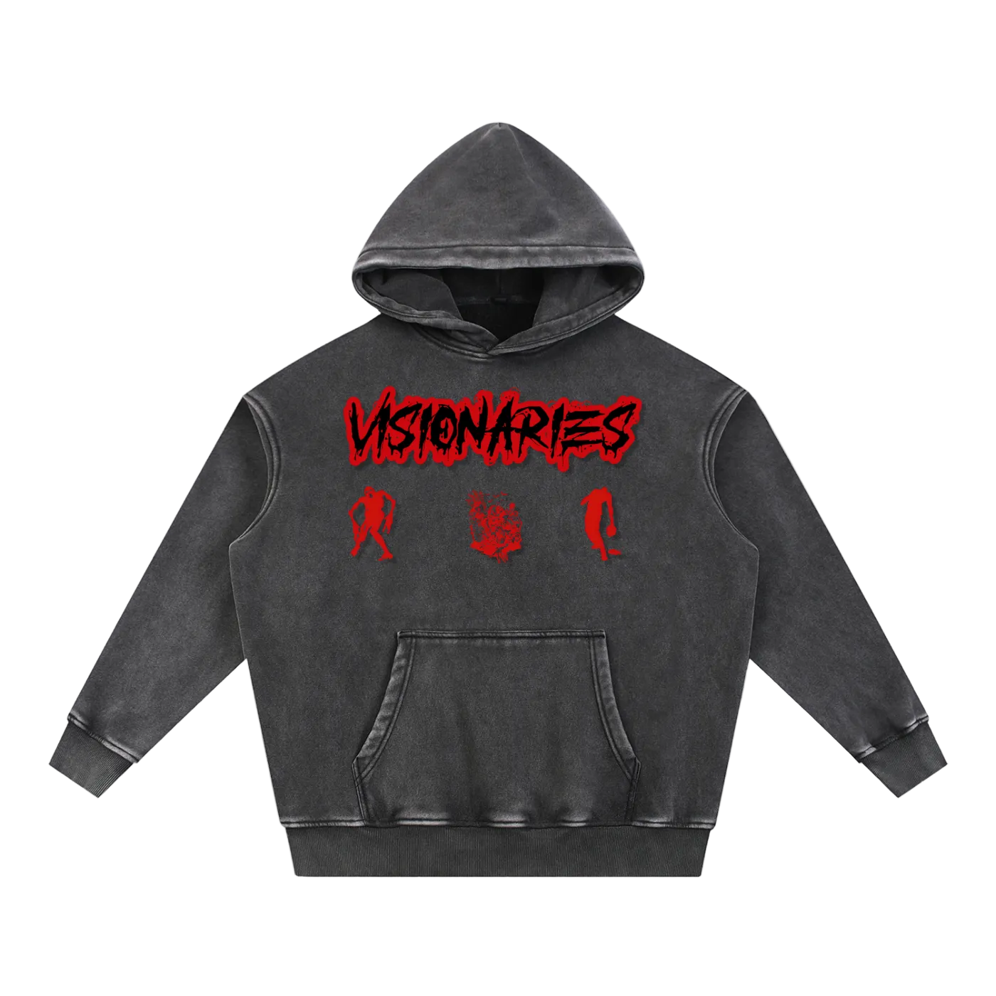 Snow Wash Zombies 🧟 🧟‍♀️  Fleece Oversize Hoodie