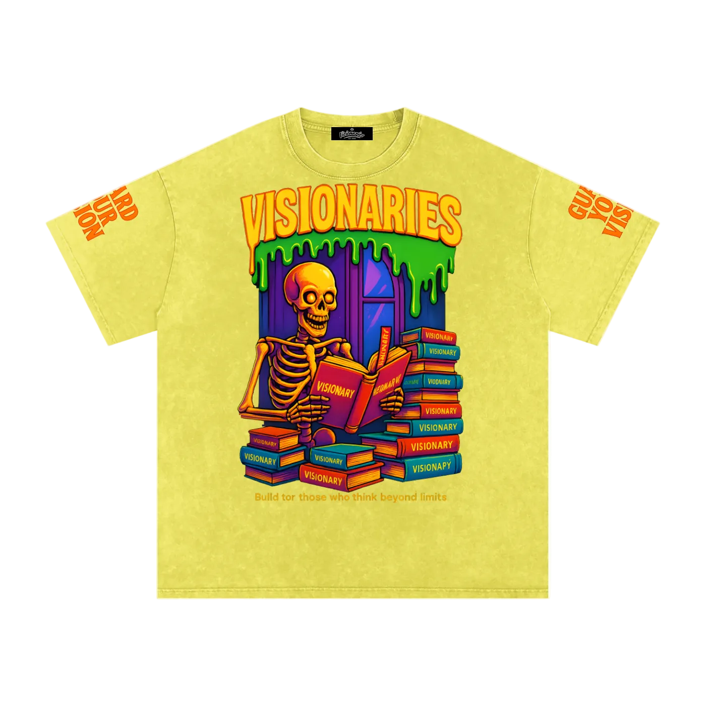 “Guard Your Vision” Snow Washed Oversized Cotton T-Shirt