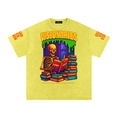 “Guard Your Vision” Snow Washed Oversized Cotton T-Shirt