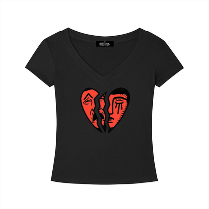 Women’s Unbroken 💔 Slim Fit V-Neck T-Shirt