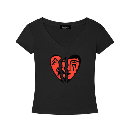 Women’s Unbroken 💔 Slim Fit V-Neck T-Shirt