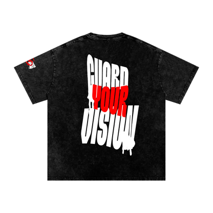 Visionaries Logo Snow Washed Oversized Cotton T-Shirt