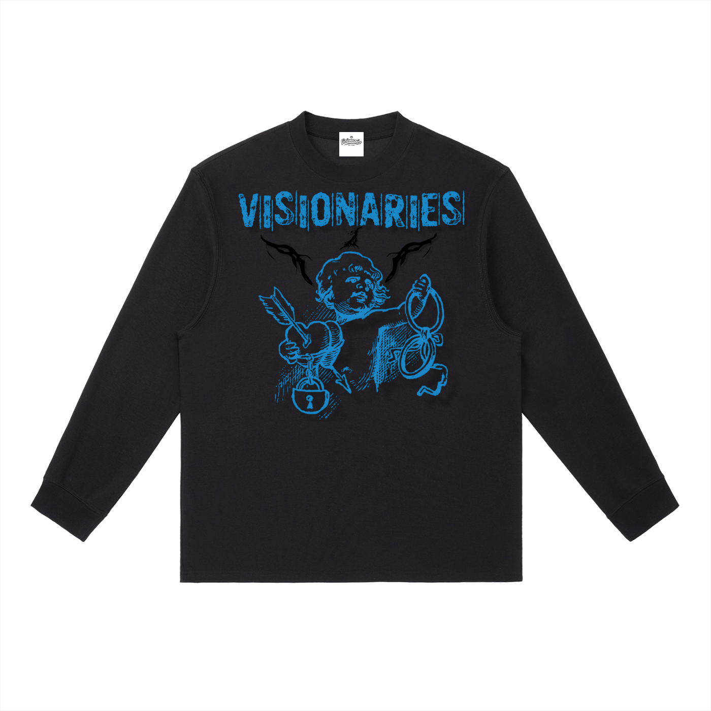 Angels 😇 Blue Crewneck Long-Sleeve T-Shirt