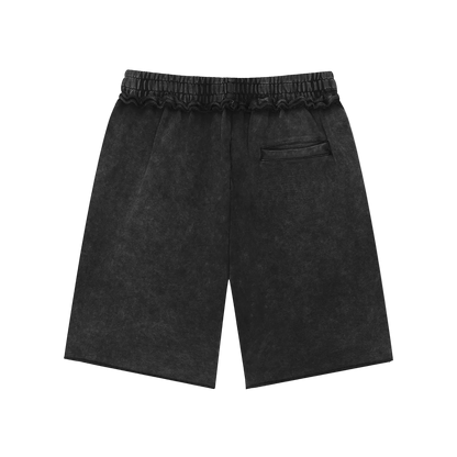 “Me vs Me” 🔥 Mineral Wash Raw Edge Shorts