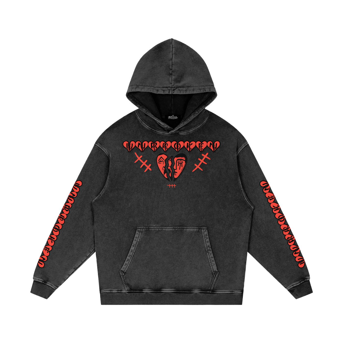 Unbroken Snow Washed Loose Cotton Hoodie