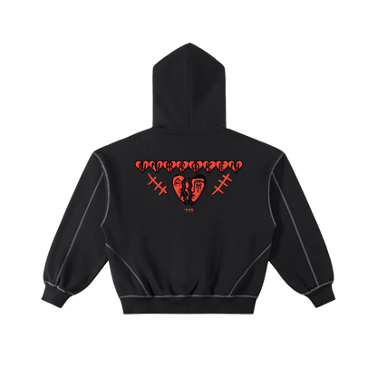 Unbroken 💔 Stitched Boxy Fleece Zip Hoodie