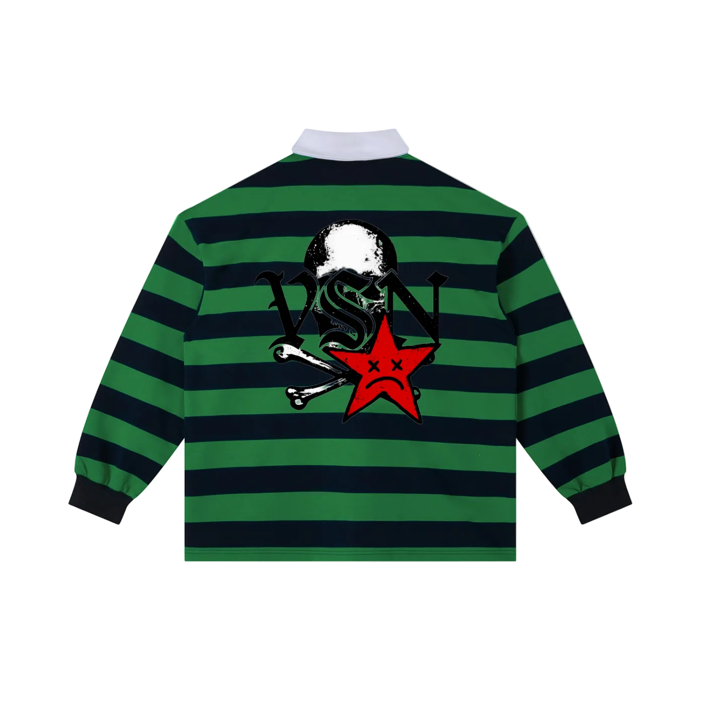 Men VSN Logo Stripe Polo Shirt