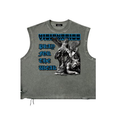 Pray For the Weak Blue label Tank Top