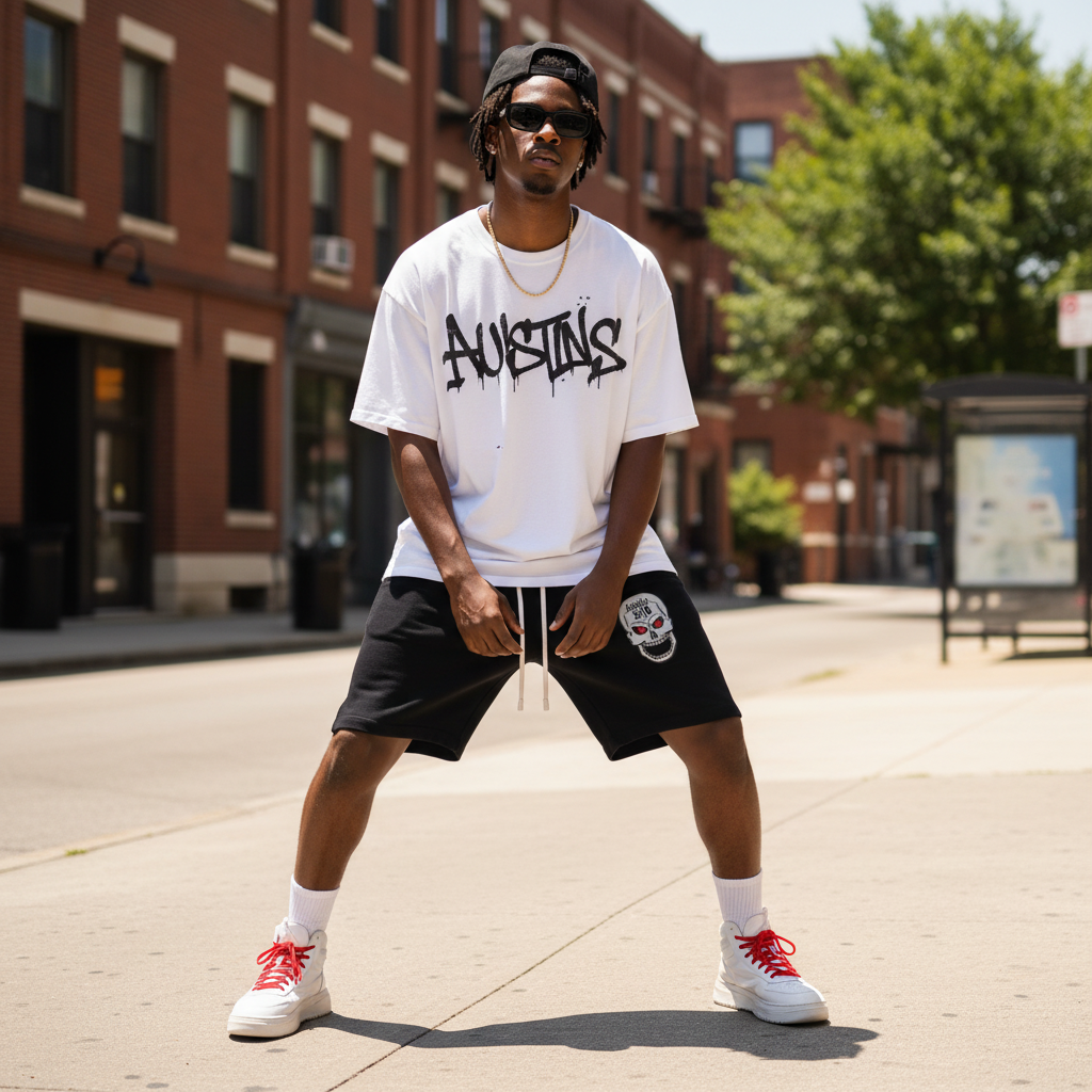 3:16 Legends Never Die Cotton Shorts lifestyle editorial streetwear photo